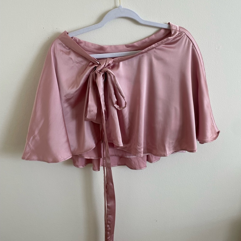 Pink wrap skirt
